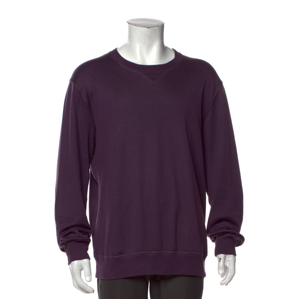 Brunello Cucinelli Sweatshirt Sweater‎ Men Size XL Silk Blend Purple Jersey